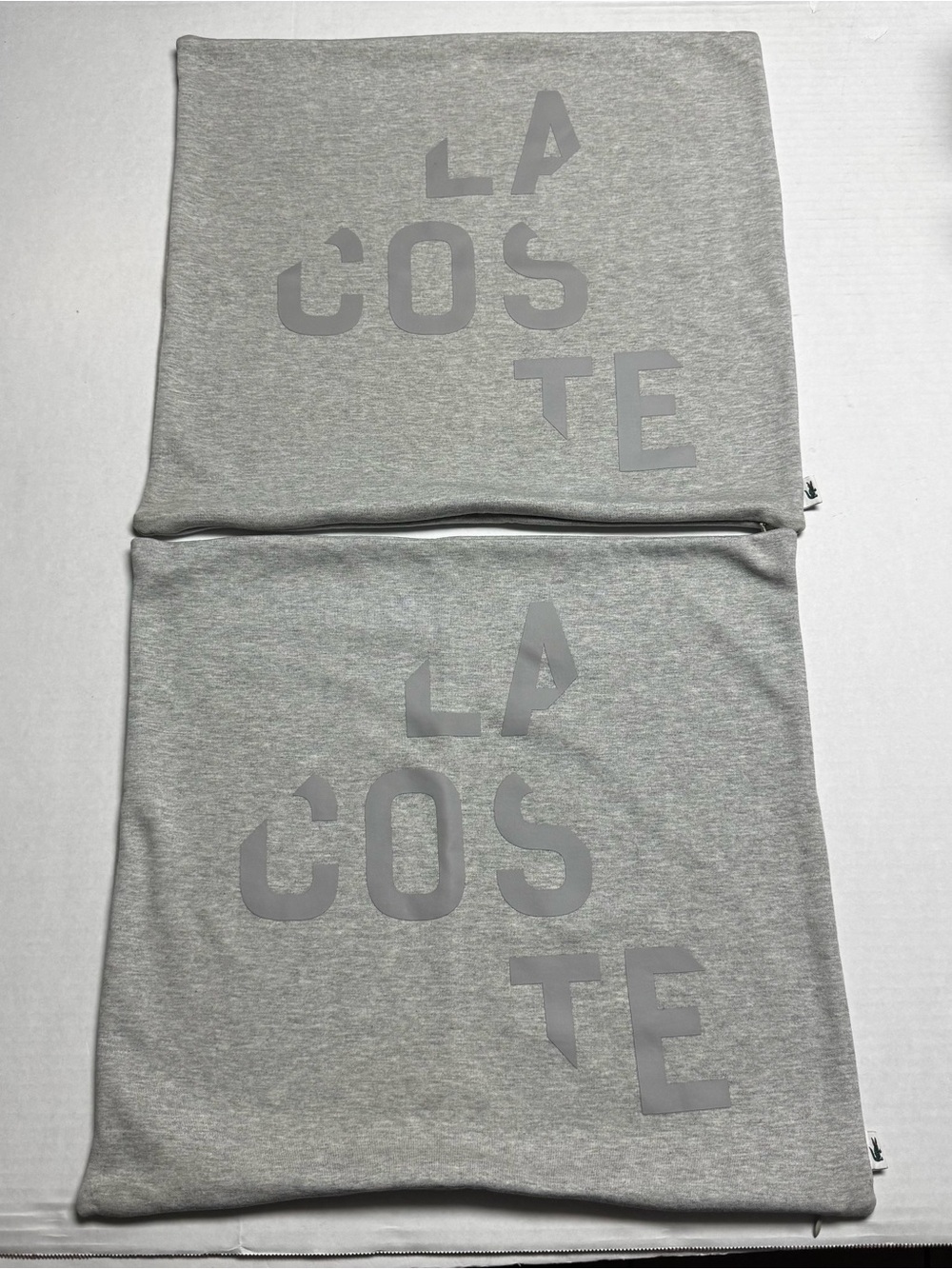 2 Lacoste Broken Logo Gray Accent, Square Throw Pillowcases (Pillow Cases Only)